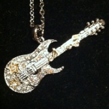 Silver/Goldtone Large Guitar 20 in. Chain