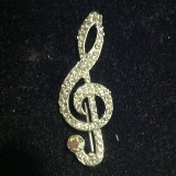 Treble Clef with Crystals